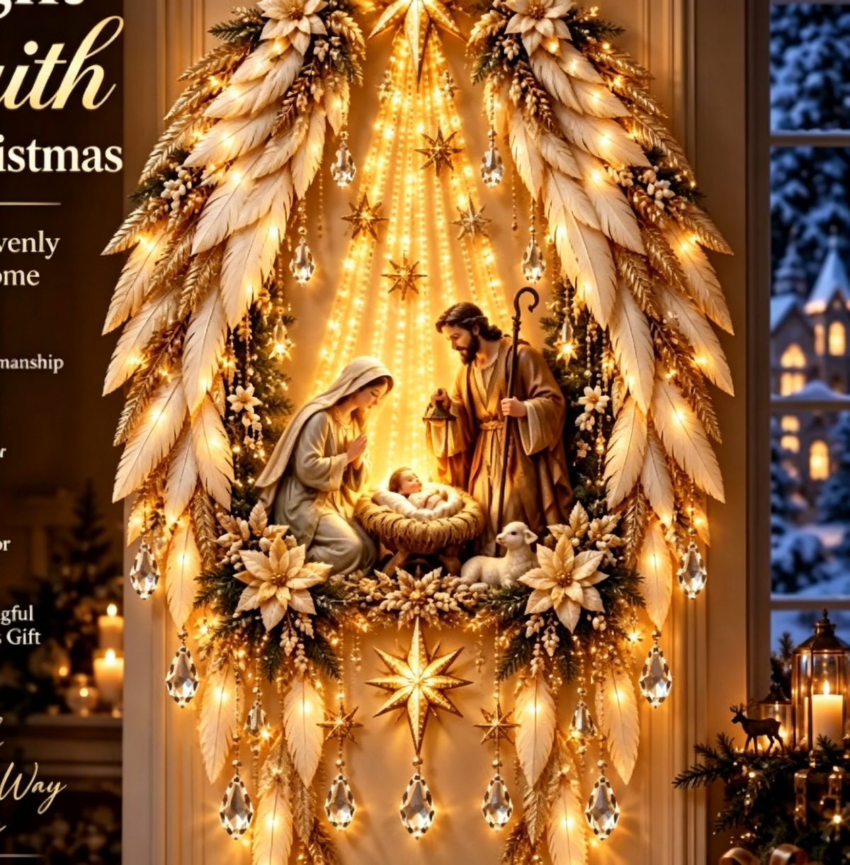 ✨ Last Day — 49% OFF ✨ 🎄✝️ Bethlehem Star Nativity Wall Light — A Beautiful Symbol of Faith