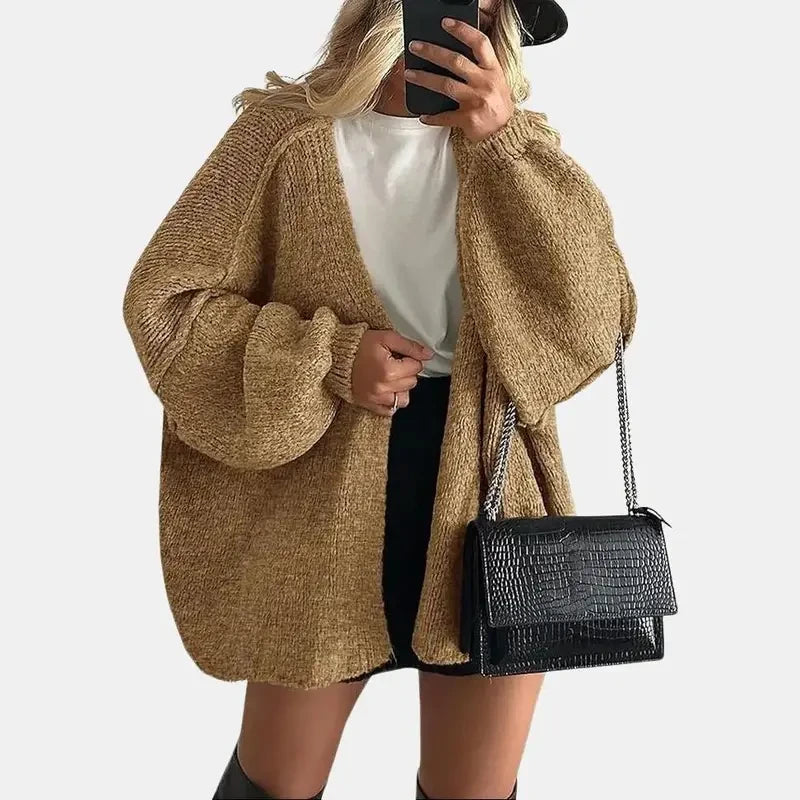 Oversized Knit Cardigan Sweater