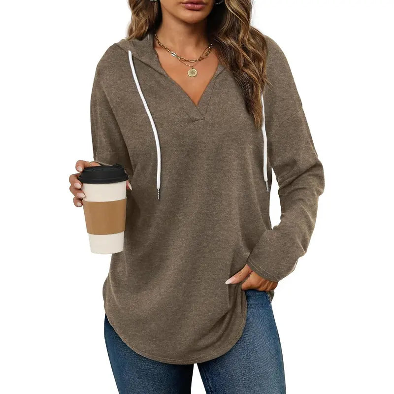WIHOLL Womens Plaid Hoodie Tunic Top