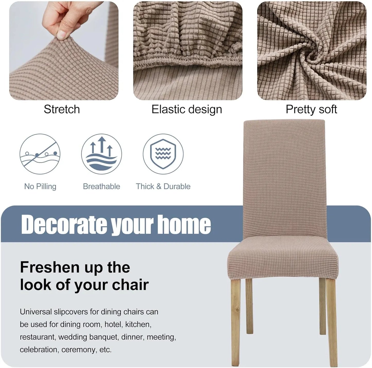 PrettyGuard™ Waterproof Chair Covers – Instantly Revive Old Chairs!