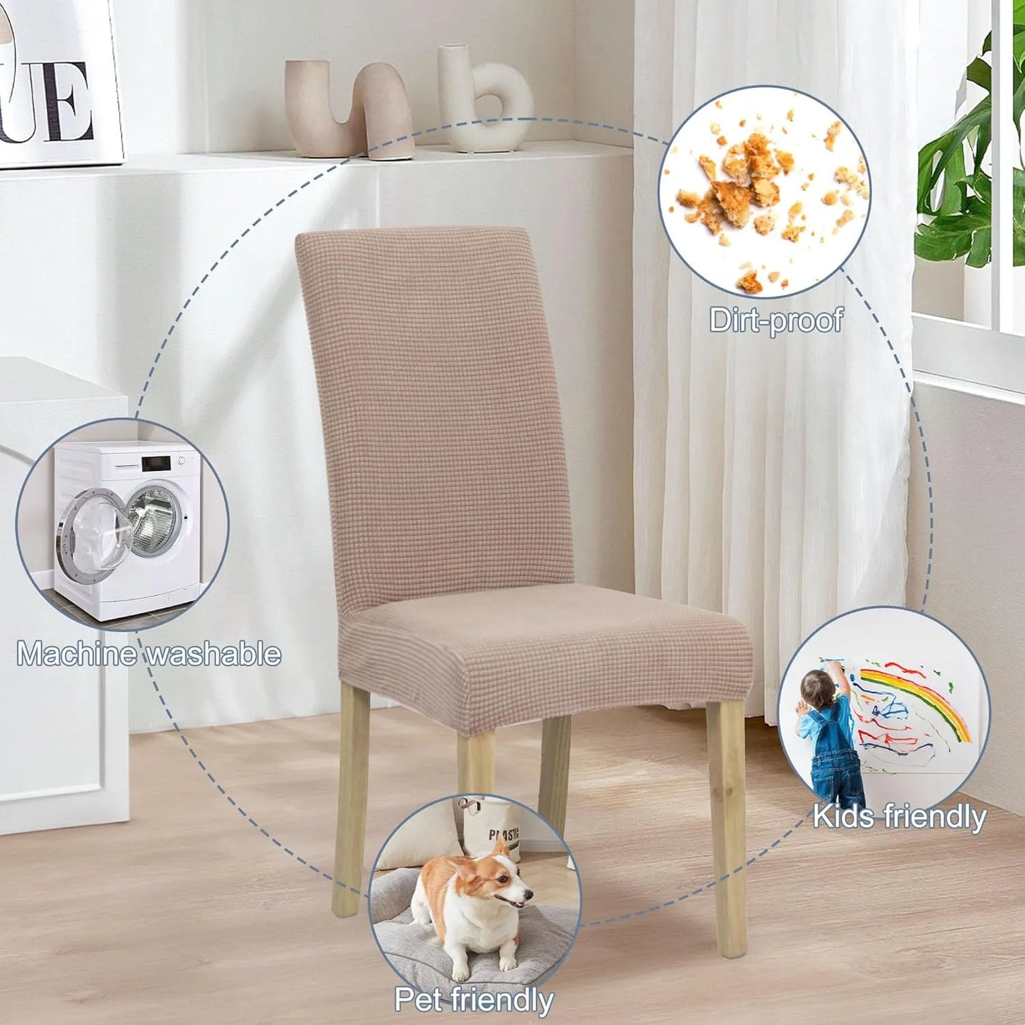 PrettyGuard™ Waterproof Chair Covers – Instantly Revive Old Chairs!
