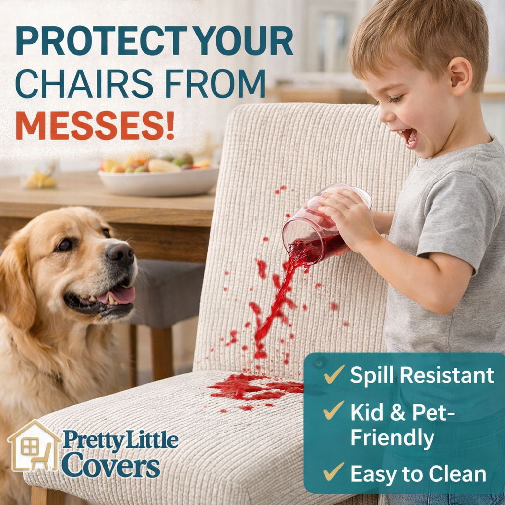 PrettyGuard™ Waterproof Chair Covers – Instantly Revive Old Chairs!
