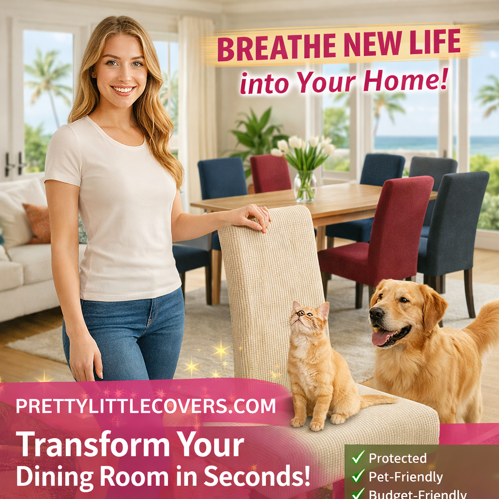 PrettyGuard™ Waterproof Chair Covers – Instantly Revive Old Chairs!