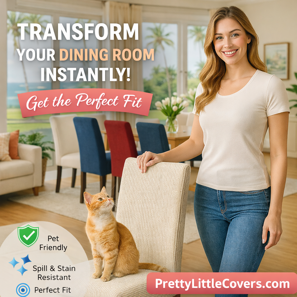 PrettyGuard™ Waterproof Chair Covers – Instantly Revive Old Chairs!