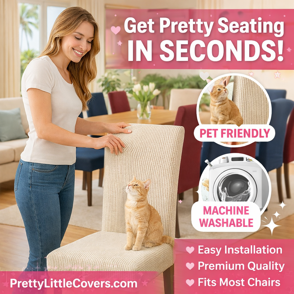 PrettyGuard™ Waterproof Chair Covers – Instantly Revive Old Chairs!