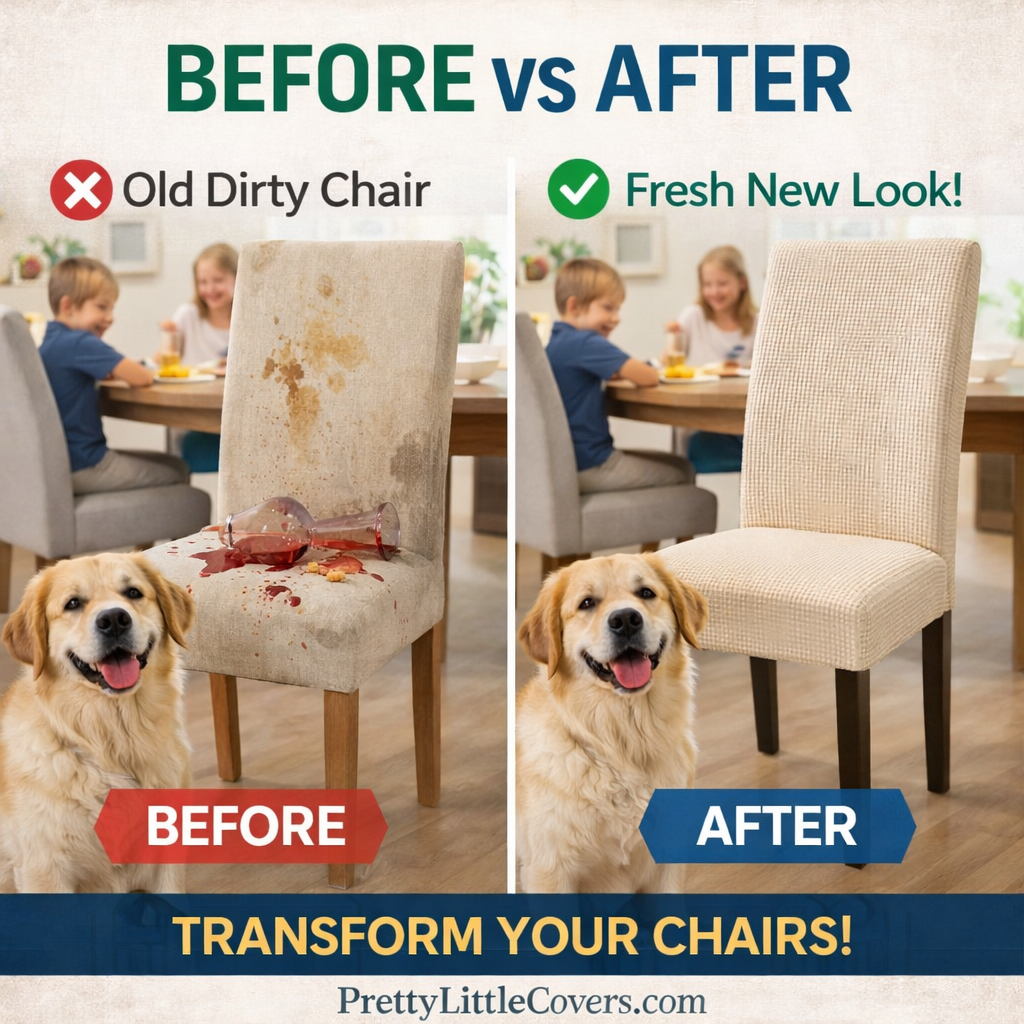 PrettyGuard™ Waterproof Chair Covers – Instantly Revive Old Chairs!