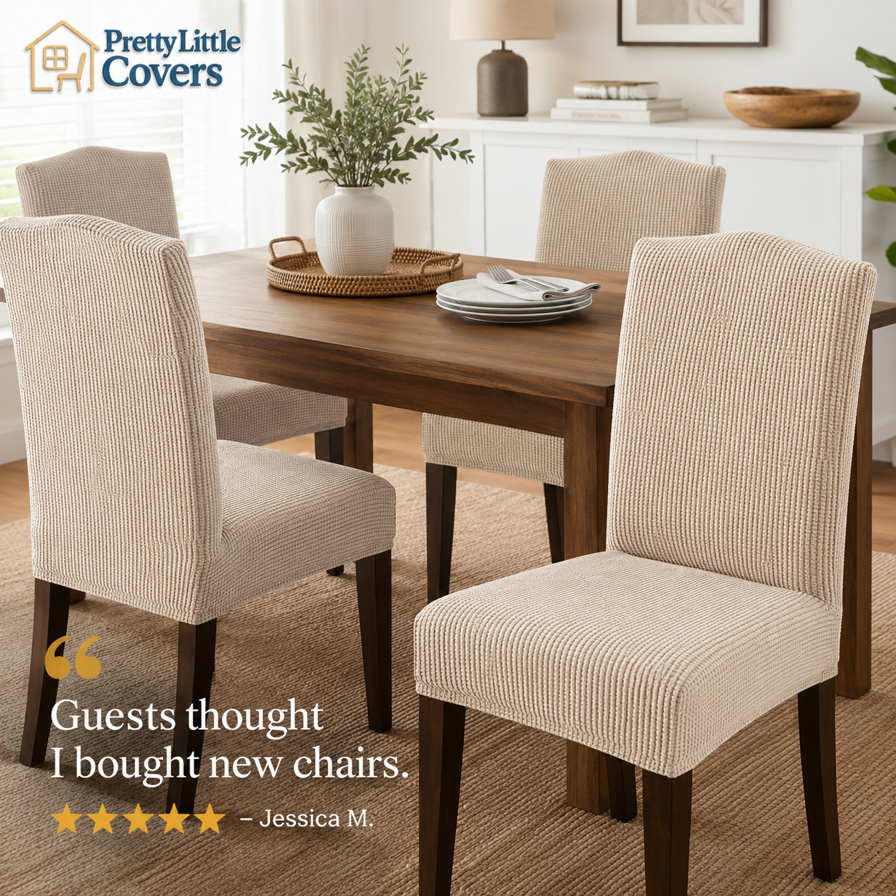 PrettyGuard™ Waterproof Chair Covers – Instantly Revive Old Chairs!