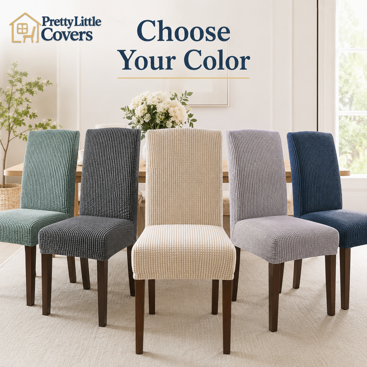PrettyGuard™ Waterproof Chair Covers – Instantly Revive Old Chairs!
