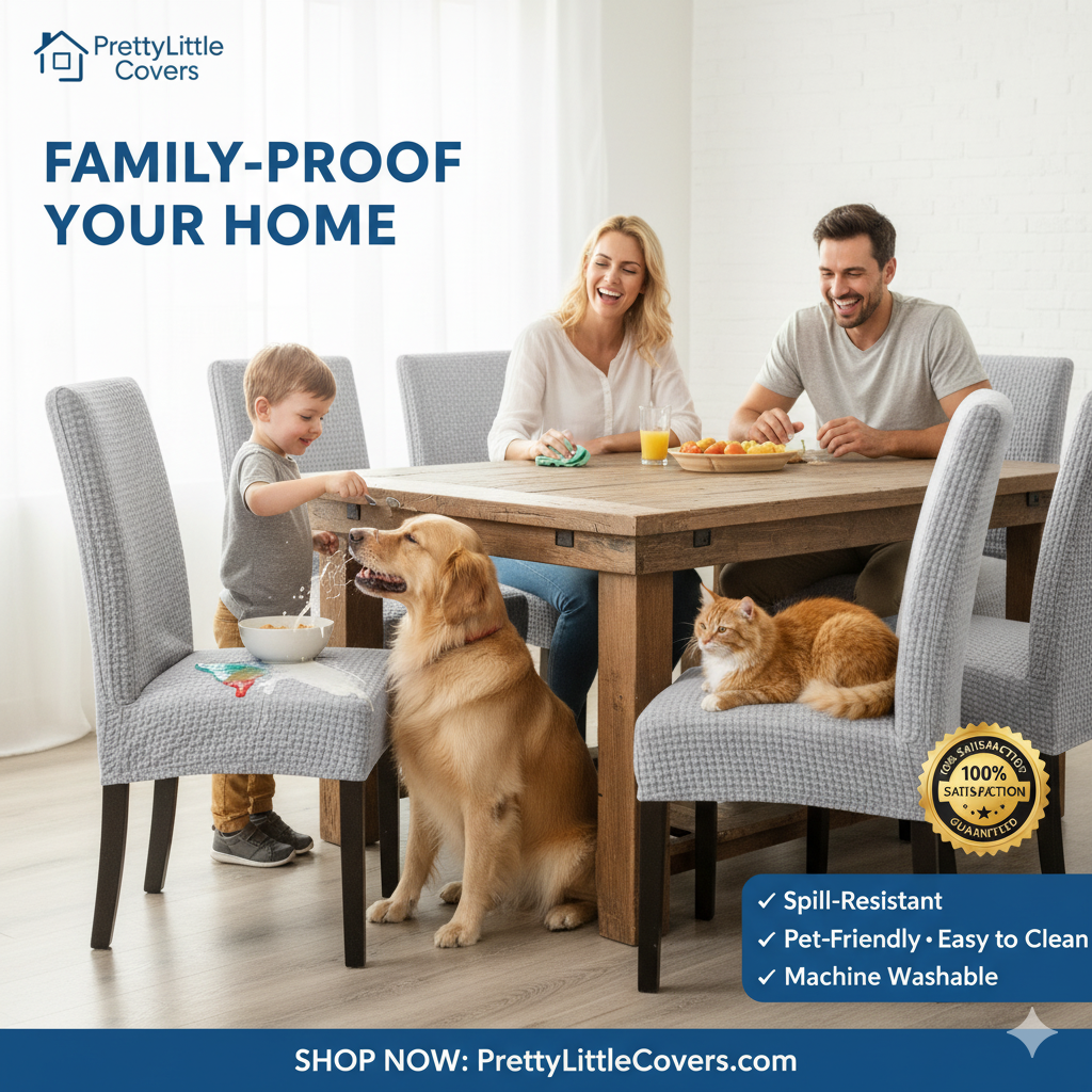 PrettyGuard™ Waterproof Chair Covers – Instantly Revive Old Chairs!