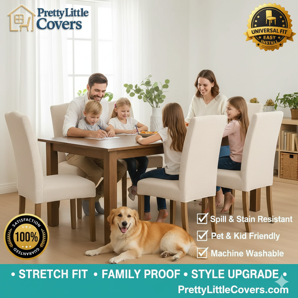 PrettyGuard™ Waterproof Chair Covers – Instantly Revive Old Chairs!