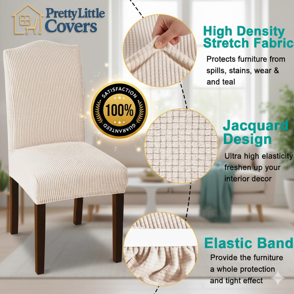 PrettyGuard™ Waterproof Chair Covers – Instantly Revive Old Chairs!