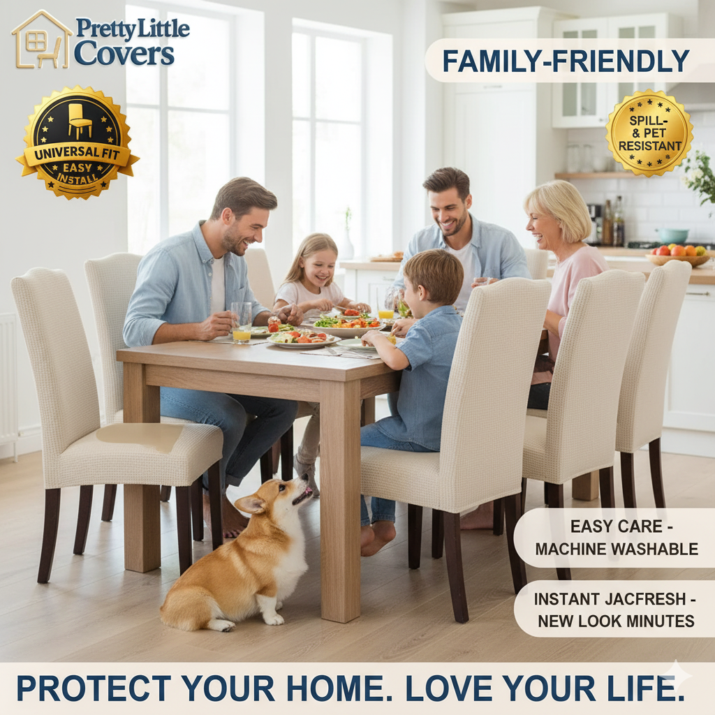 PrettyGuard™ Waterproof Chair Covers – Instantly Revive Old Chairs!