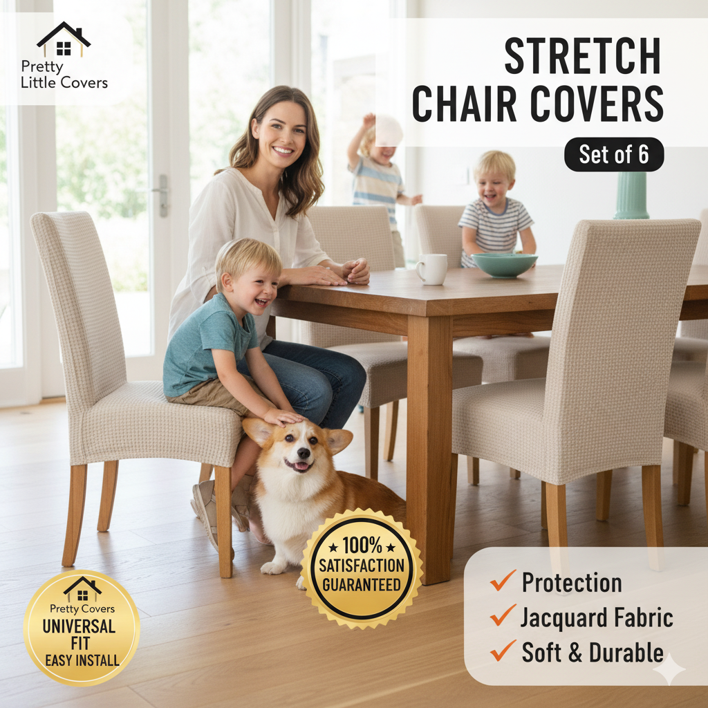 PrettyGuard™ Waterproof Chair Covers – Instantly Revive Old Chairs!
