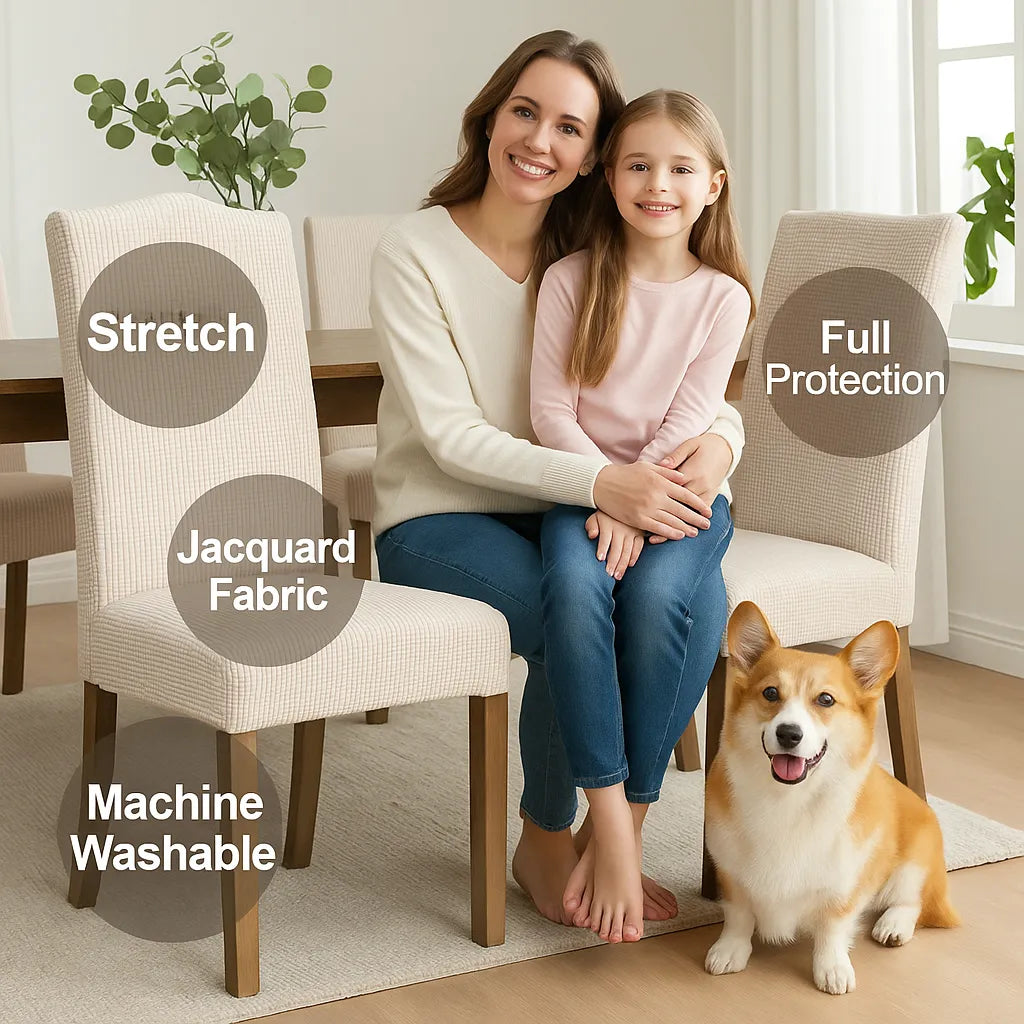 PrettyGuard™ Waterproof Chair Covers – Instantly Revive Old Chairs!