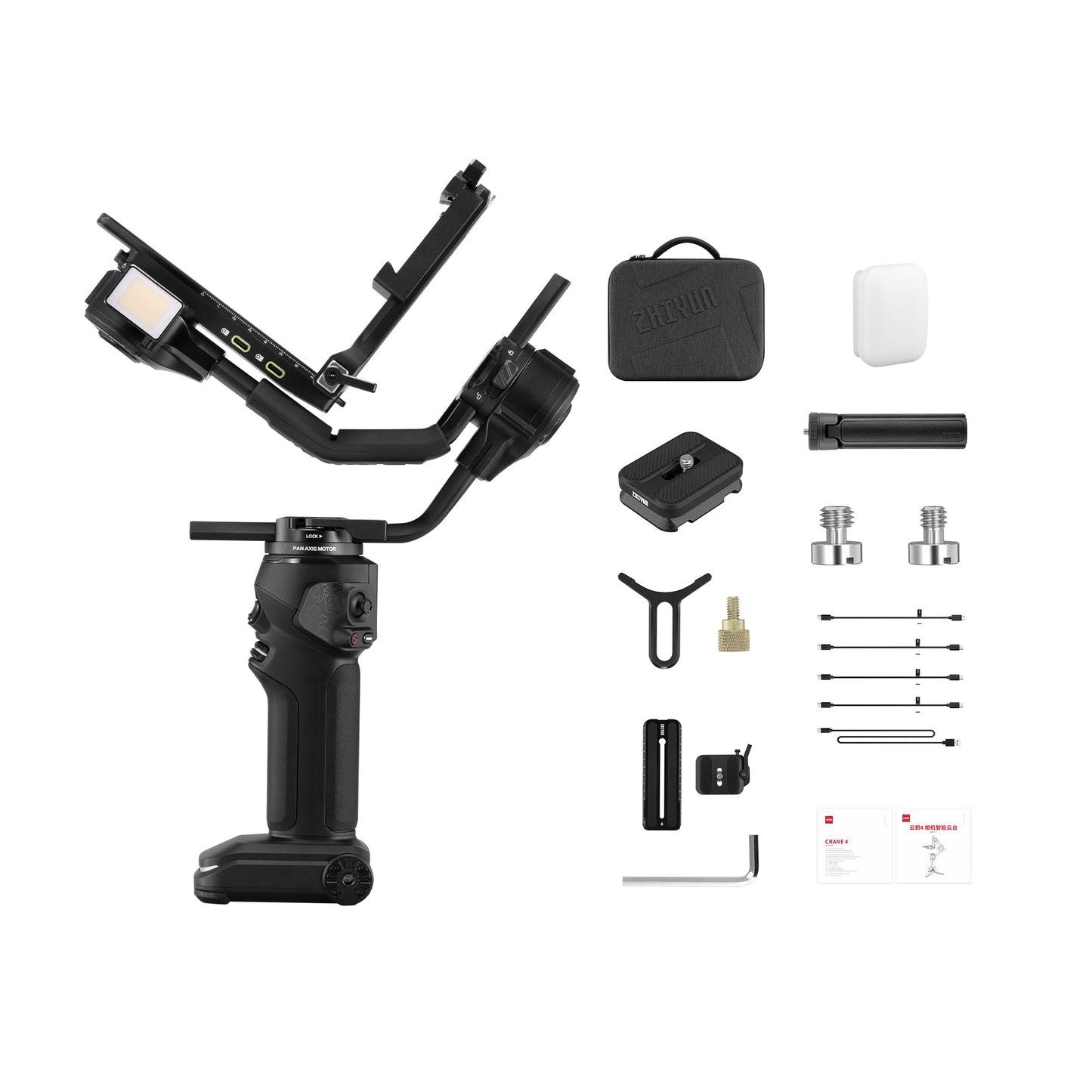 ZHIYUN Crane 4 | Built-in Fill Light Gimbal Stabilizer